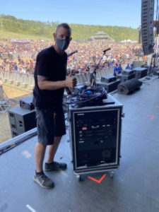 Steve Litscher FOH at a festival